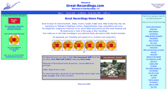 Desktop Screenshot of great-recordings.com