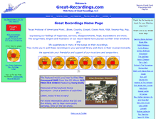 Tablet Screenshot of great-recordings.com